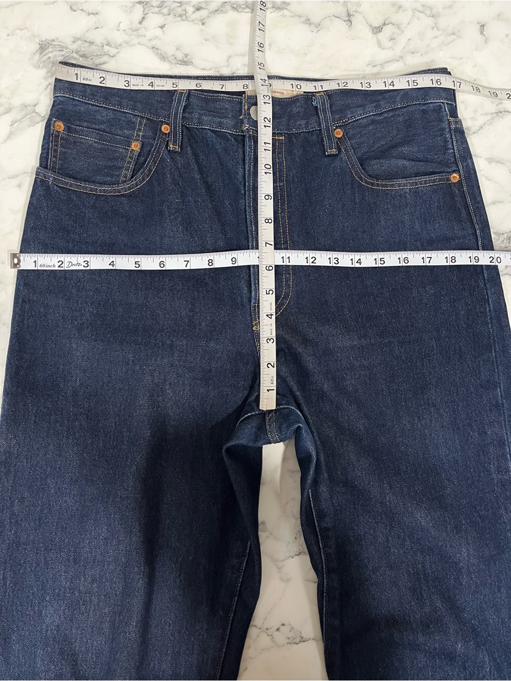 Levi’s Premium Denim RIBCAGE Straight Jeans Wide Cuff Selvedge Womans Size 31 - Picture 5 of 10